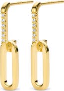 DPT Antwerp Break-Away Diamond Earrings | 12 natural diamonds | 925 Sterling Silver | Earrings | Pin | Yellow 18k-Gold Plated