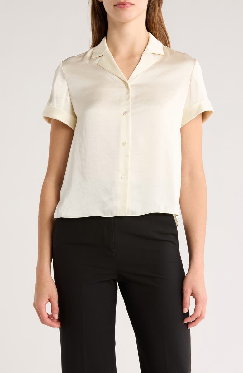 Theory Cuff Sleeve Camp Shirt, Main, color,