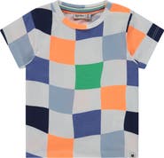 BABYFACE Wavy Checkered Pattern T-Shirt