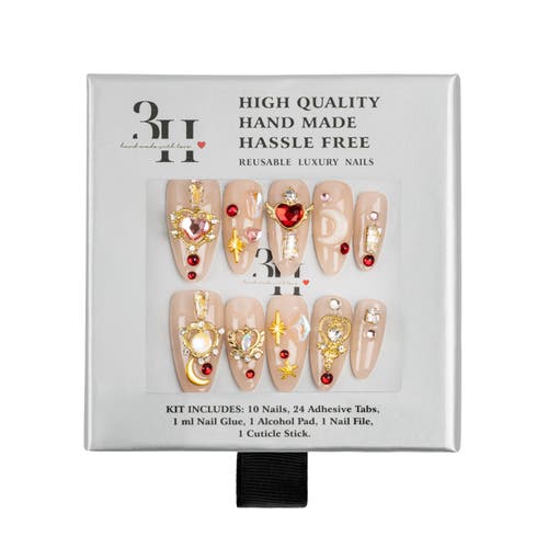 3h Nails Heart Royale Luxury Hand Made Press On Nails In Brown