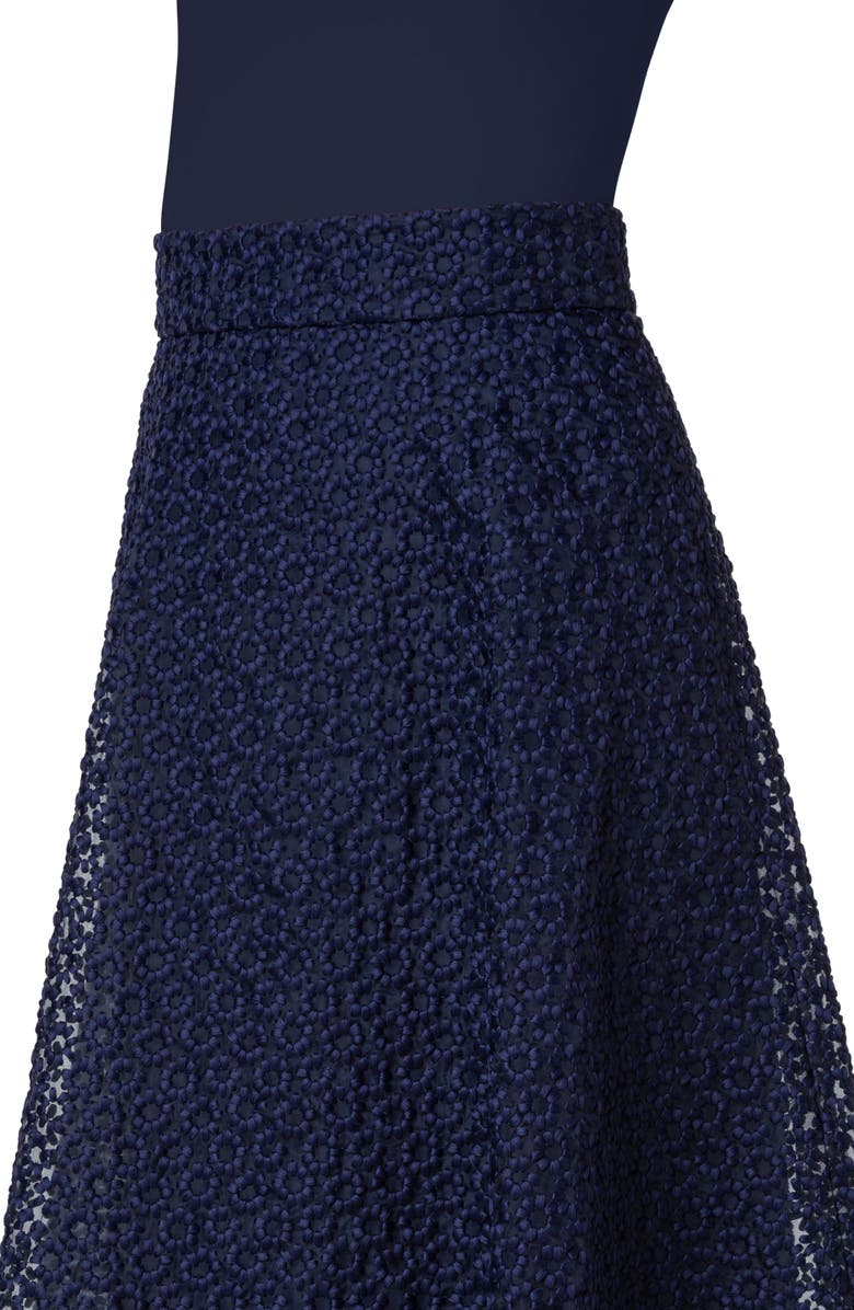 Akris Embroidered Floral Organza A-Line Skirt, Alternate, color, 
