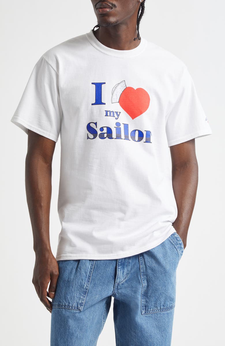 Noah I Love My Sailor Graphic T-Shirt, Main, color, 