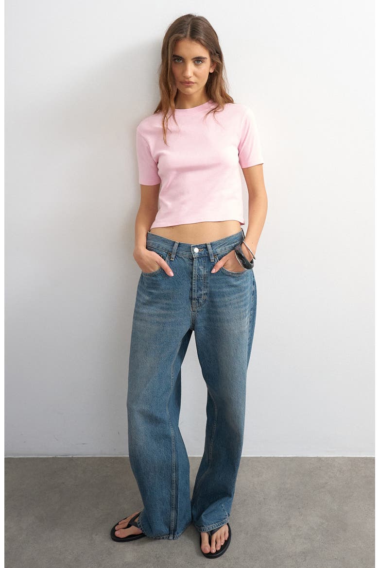 Shrunken Everyday Tee, Main, color, PINK