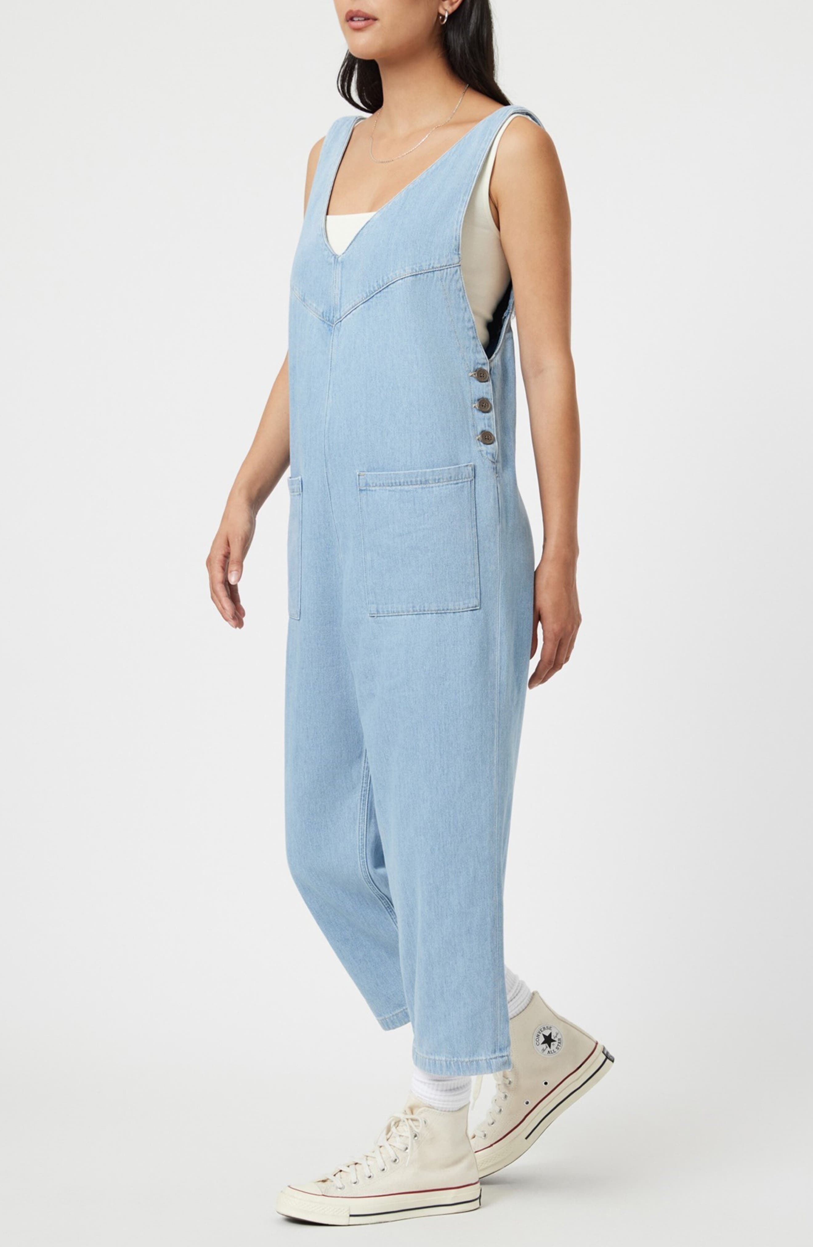 Mavi Jeans Myra Crop Denim Jumpsuit (Women) | Nordstrom