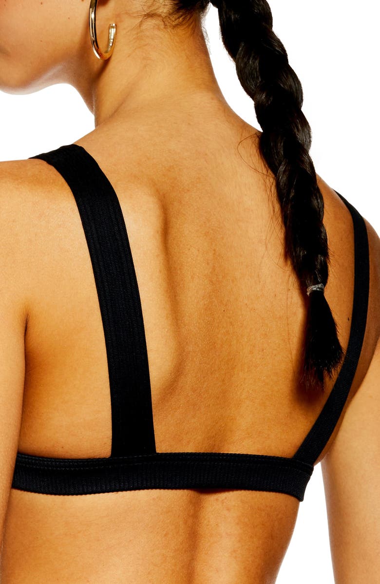 Topshop Crinkle Bikini Top, Alternate, color, 