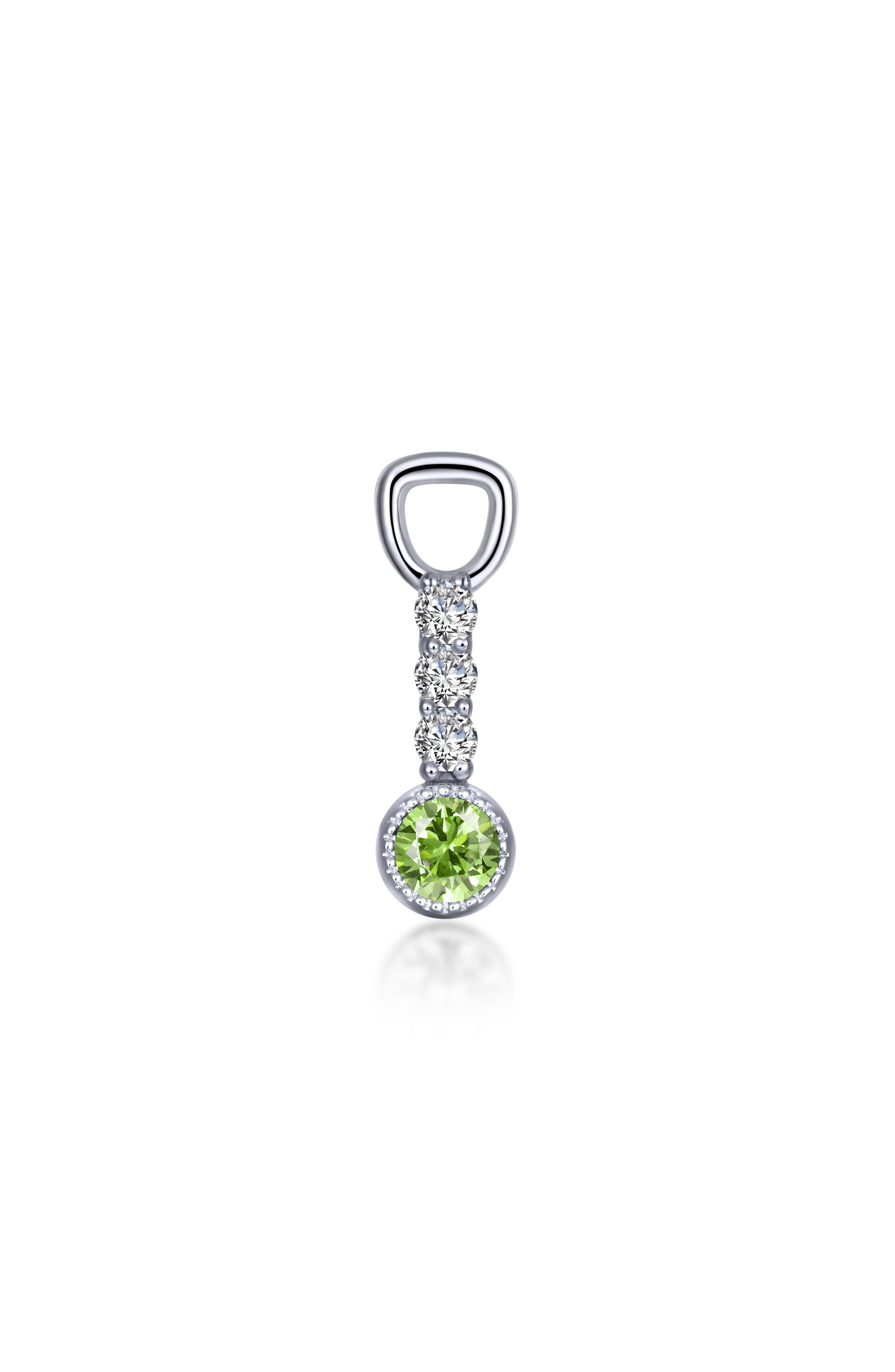Peridot Simulant Drop Earrings