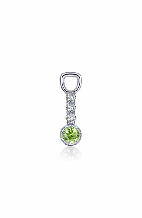 Peridot Simulant Drop Earrings