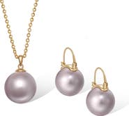 RETRO CHIC Retro Pearl Necklace & Earrings Set
