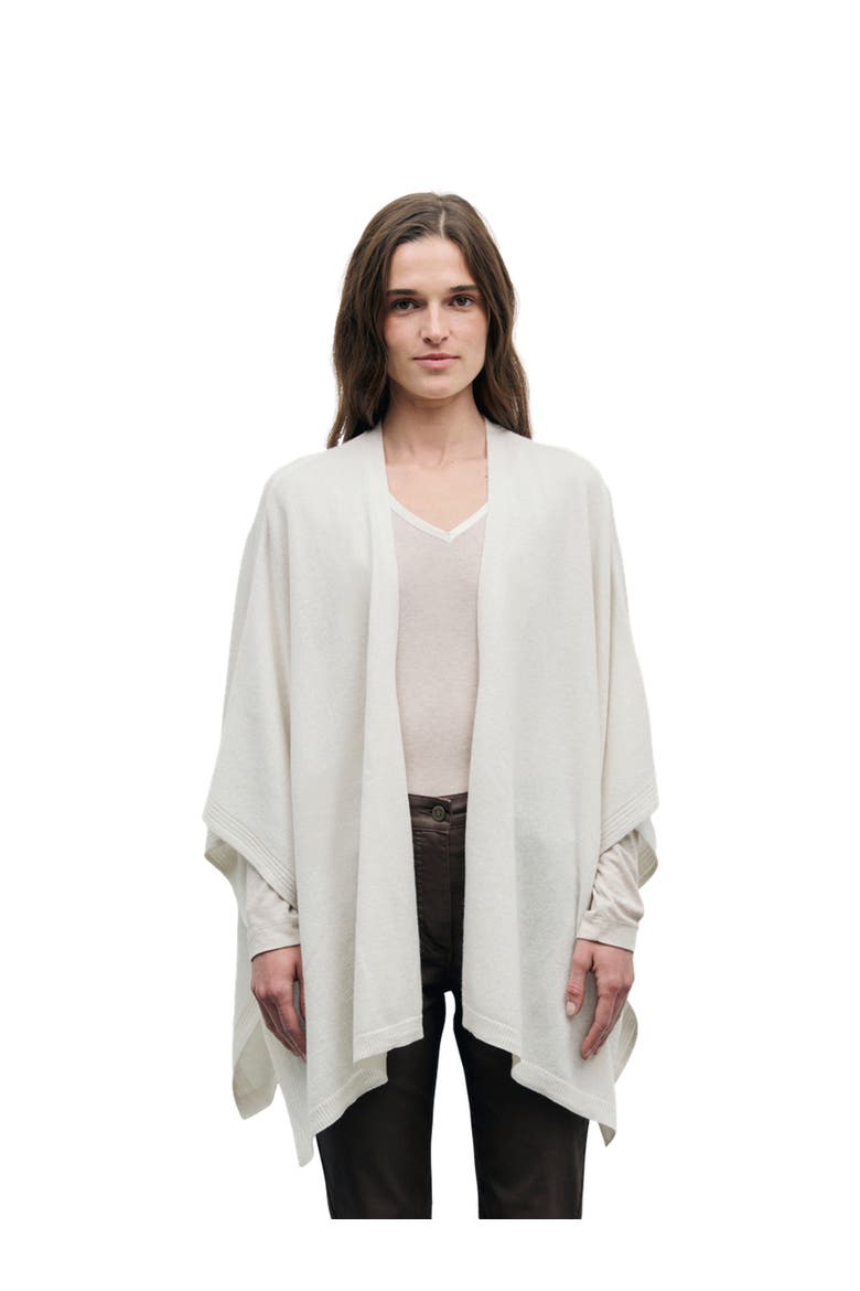 Reya Long Sleeve Draped Poncho, Main, color, Ecru