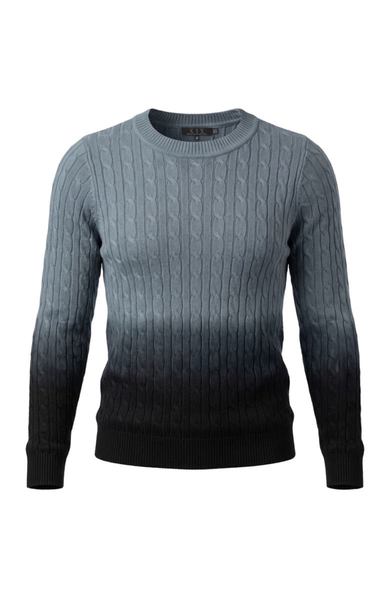 Diciannove Ombre Cable Knit Long Sleeve Sweater Top, Main, color, Black