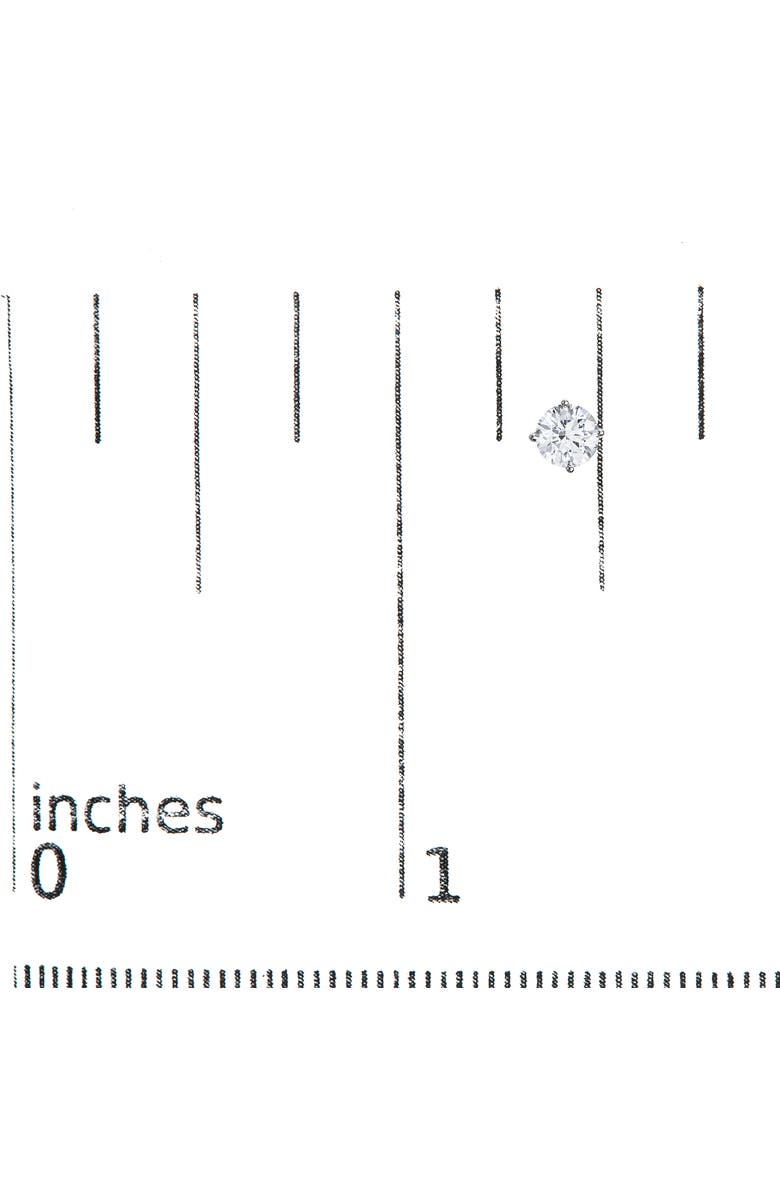 Haus of Brilliance Silver 1.0 Ct Lab Grown Diamond Classic Solitaire Stud Earrings, Alternate, color, White