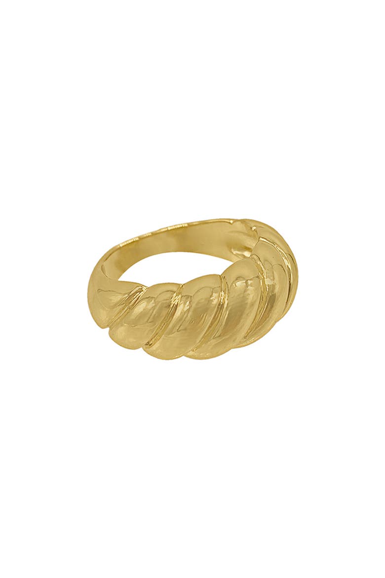 14K Yellow Gold Plated Croissant Ring, Main, color, YELLOW