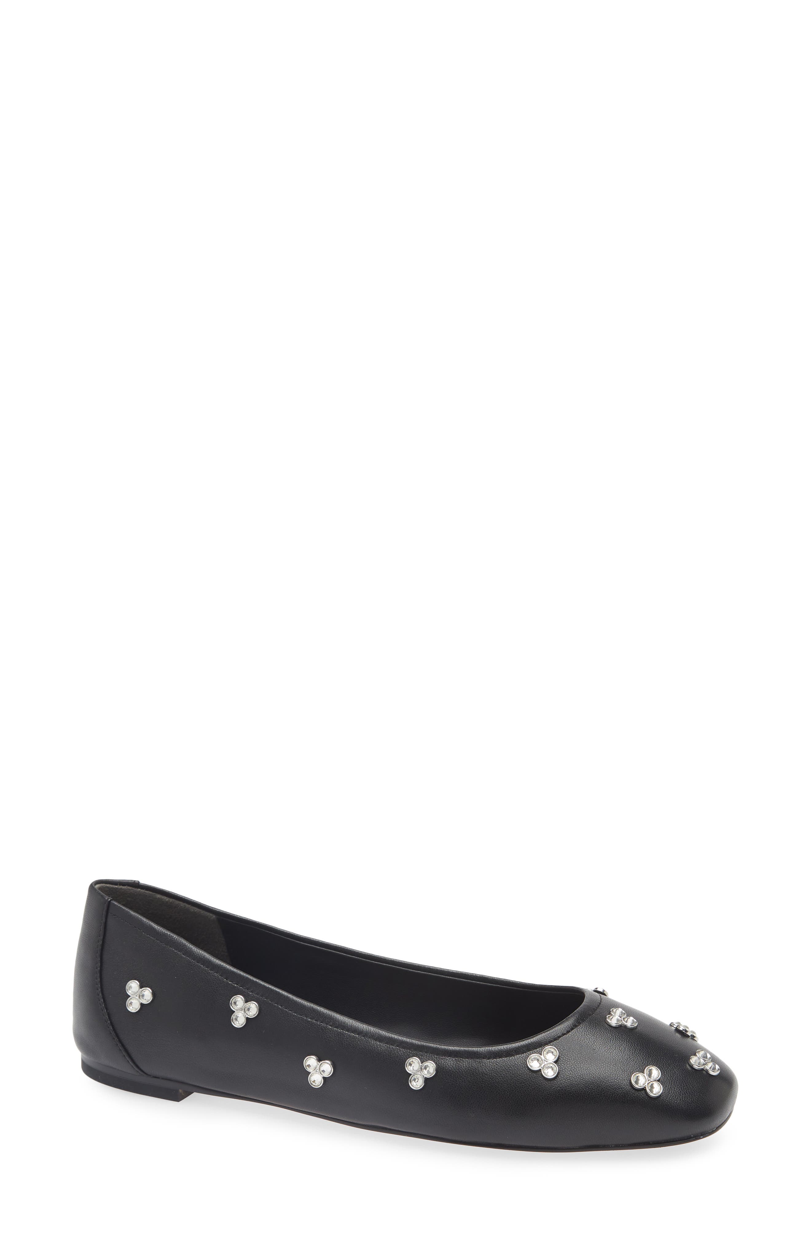 Stuart Weitzman Tammy Crystal Embellished Ballet Flat, Main, color, 