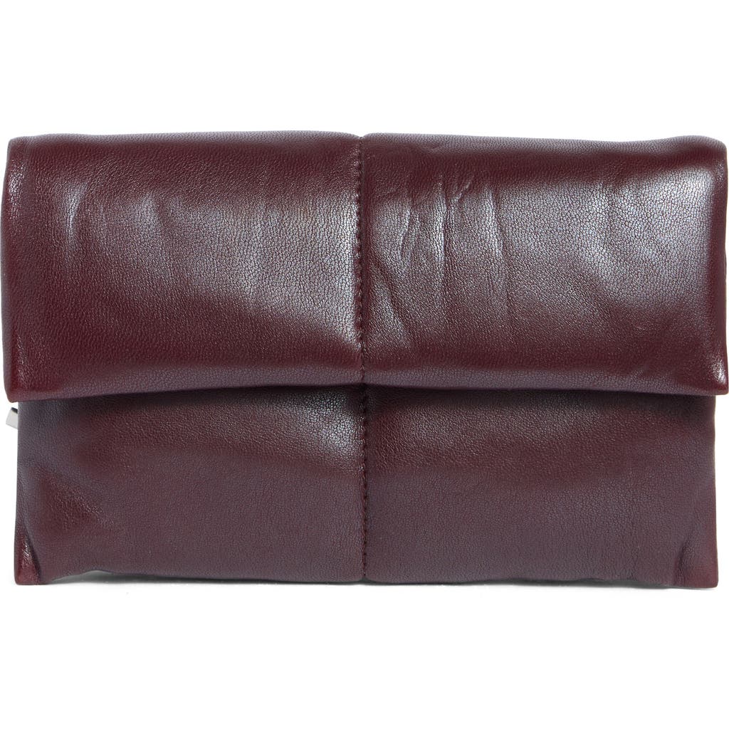 Allsaints Ezra Quilted Crossbody Bag In Burgundy