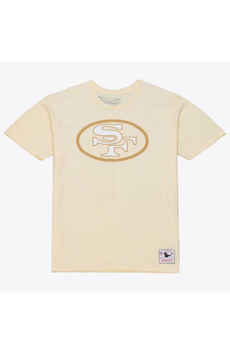 Mitchell 
Ness Men
s Mitchell 
Ness Joe Montana Cream San Francisco 49ers Sandman Name 
Number T-Shirt, Alternate, color, Cream