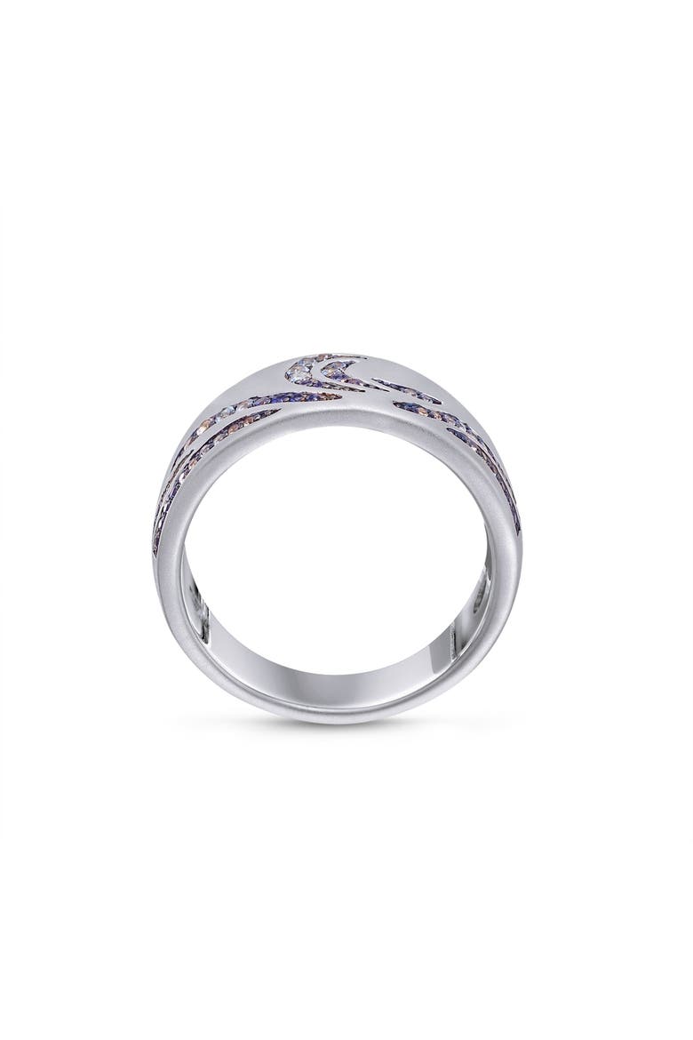 Surf Up Sterling Sapphire & Topaz Silver Band Men Ring, Alternate, color, 14KT Gold Vermeil on Sterling