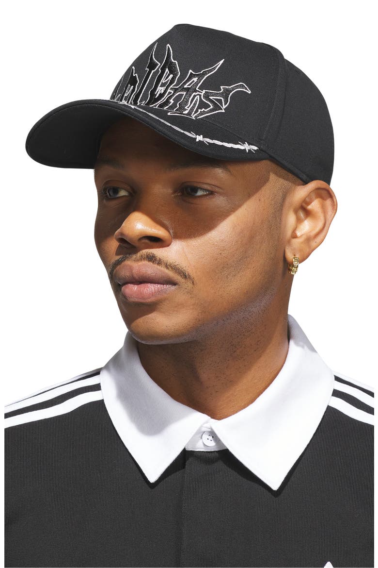 Goth High Crown Baseball Cap, Alternate, color, BLACK