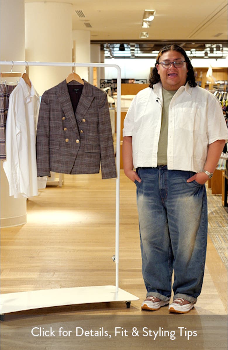 Plaid Double Breasted Blazer, sales video thumbnail