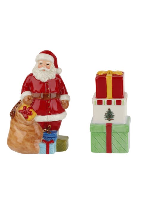 Christmas Tree Santa Salt & Gift Box Pepper Shaker Set