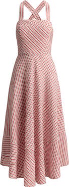 Lauren Ralph Lauren Striped Linen Sleeveless Dress