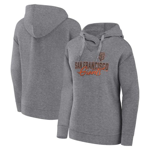 Women's Fanatics Branded Heather Gray San Francisco Giants Script Favorite Lightweight Pullover Hoodie