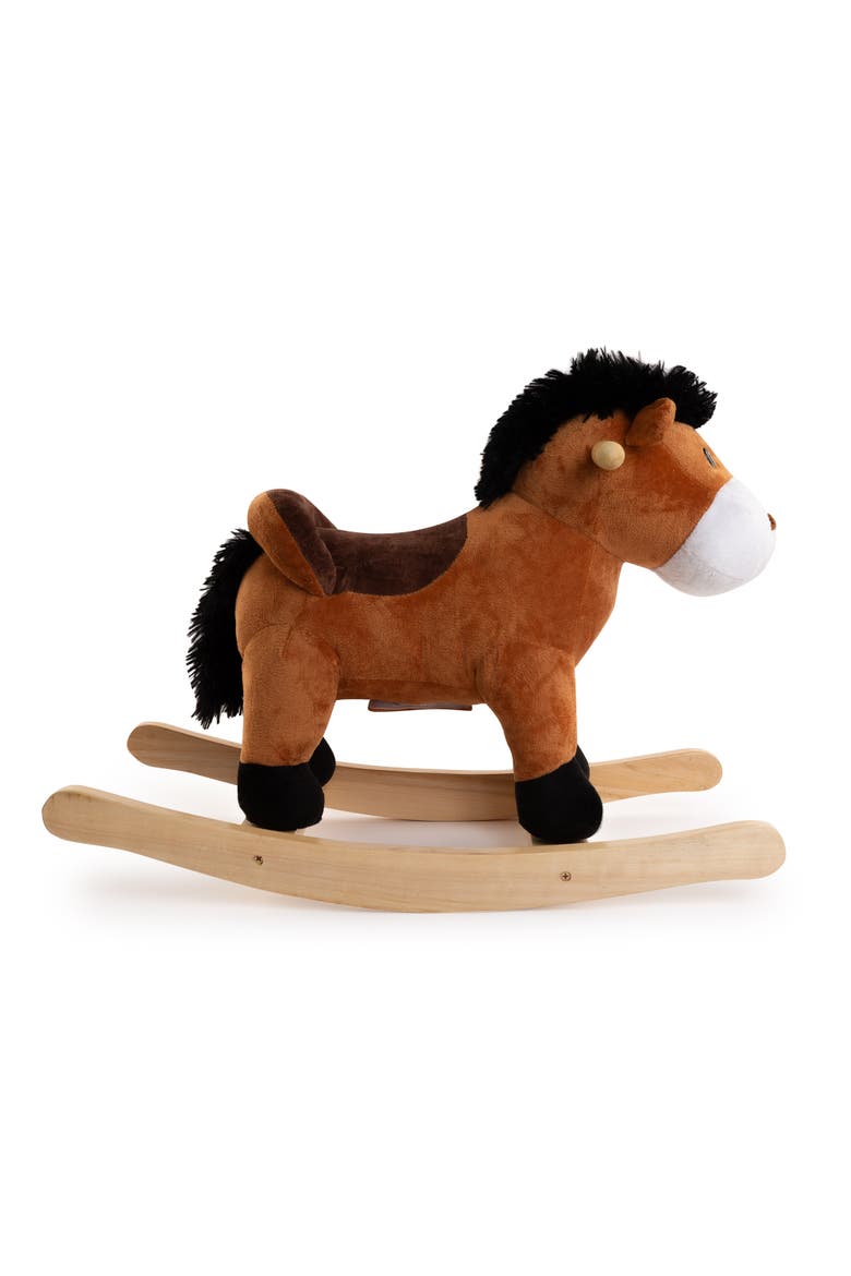 Rocking Brown Horse with Sound, Alternate, color, Multicolored