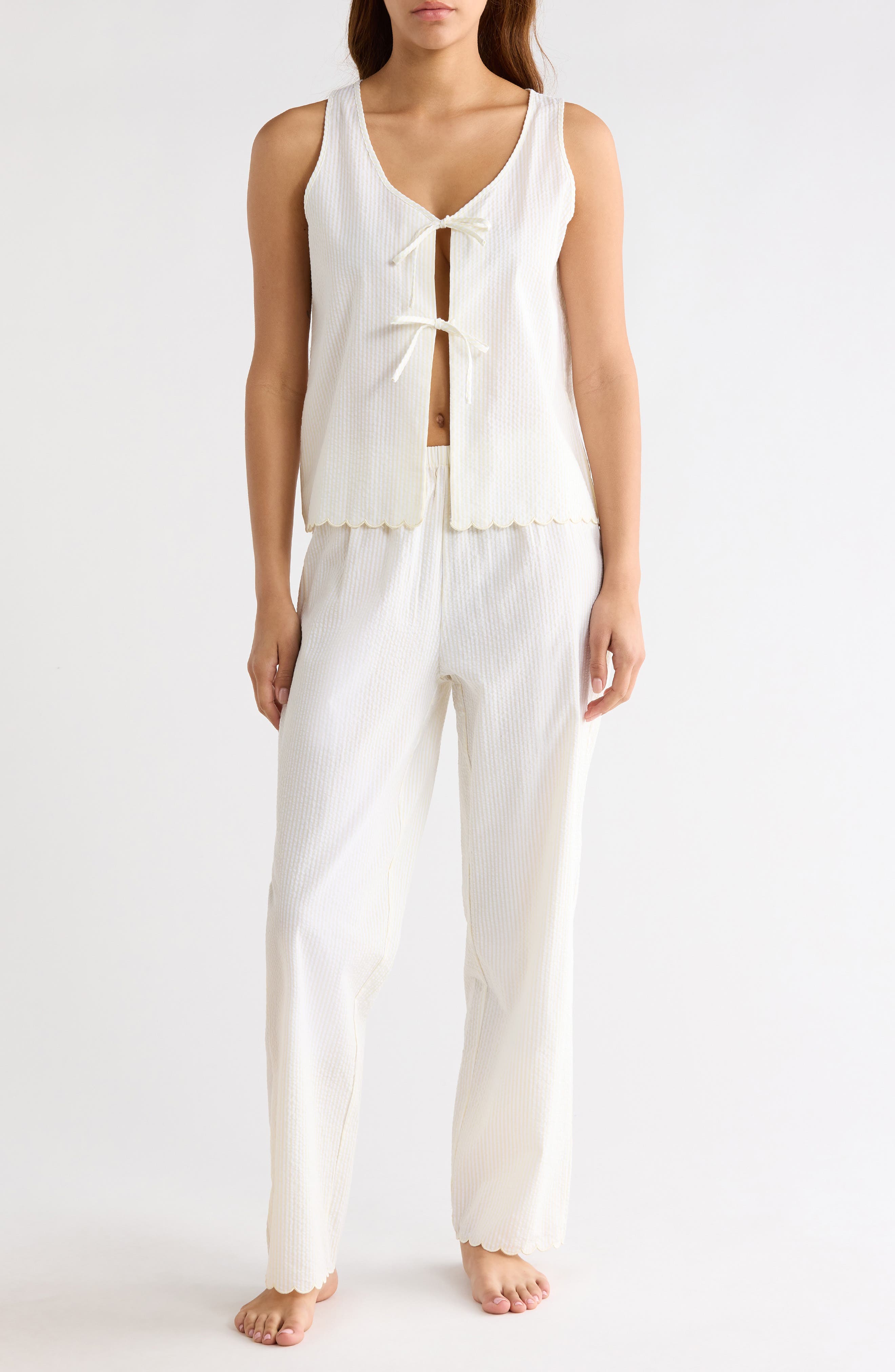 LEMON/ WHITE STRIPE