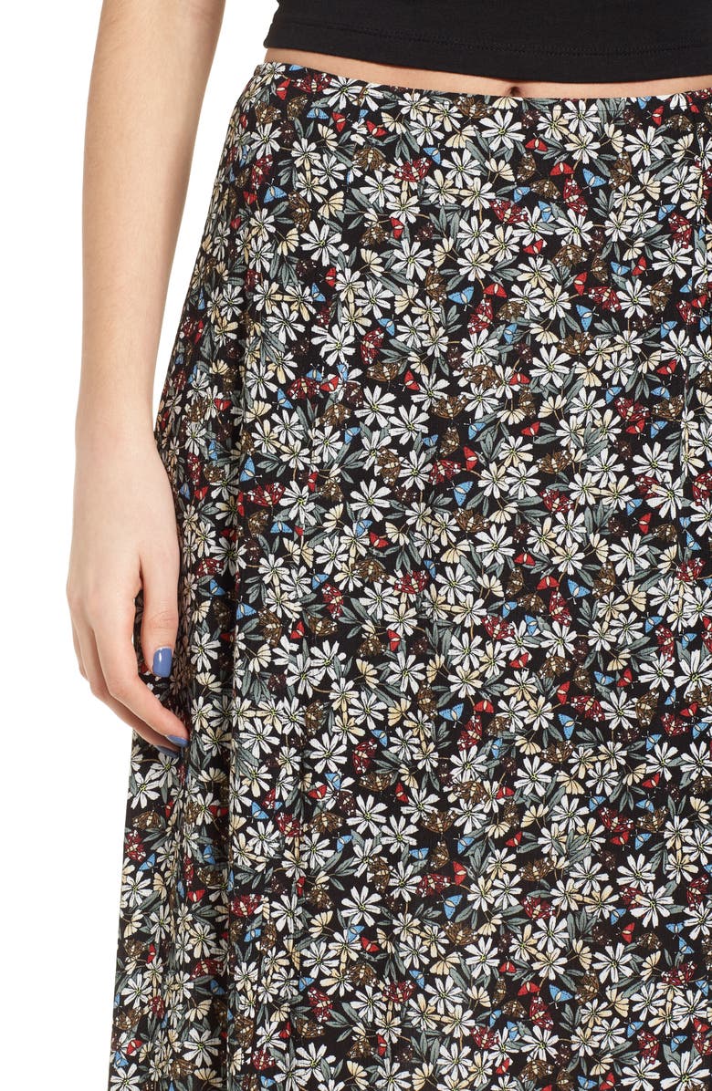 Lost + Wander Flora Slit Front Maxi Skirt, Alternate, color, 