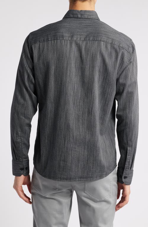 Robert Barakett Rufus Cotton Button-up Shirt In Black