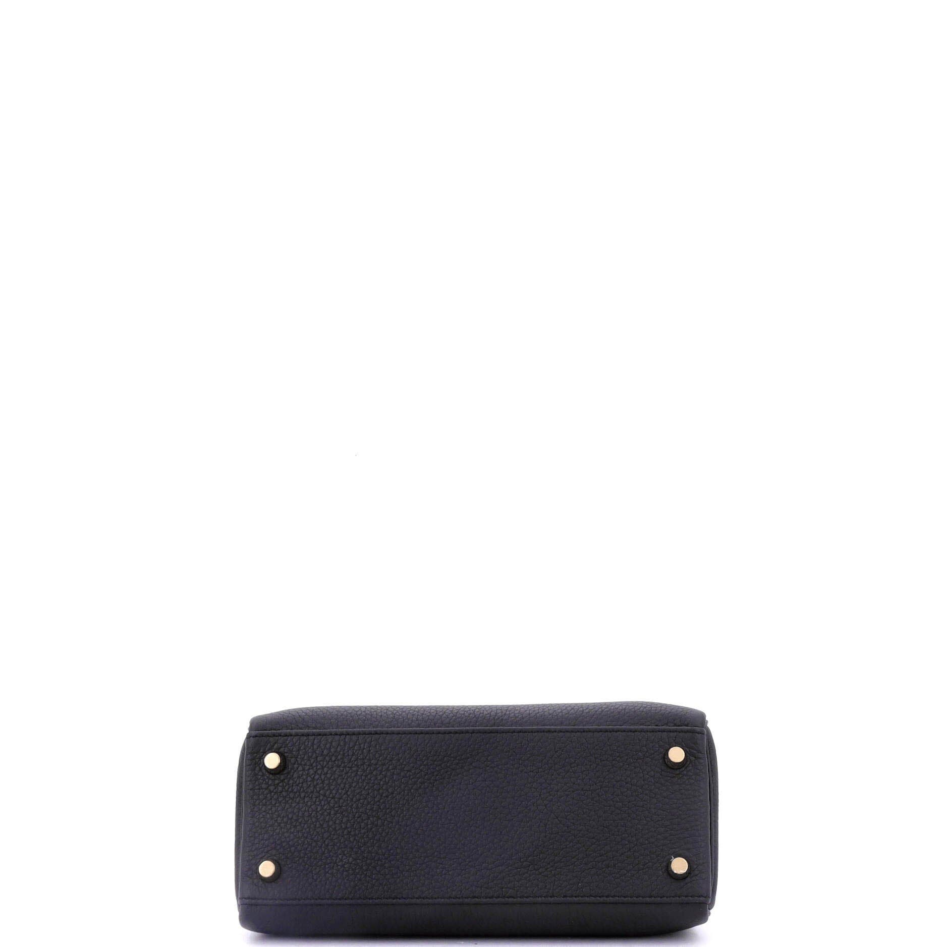 Pre-Owned Hermes Kelly Handbag Black Togo with Gold Hardware 25, Alternate, color, 