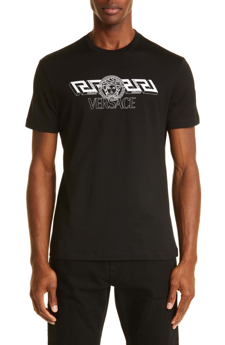 Versace Medusa Graphic Cotton Tee, Main, color, 