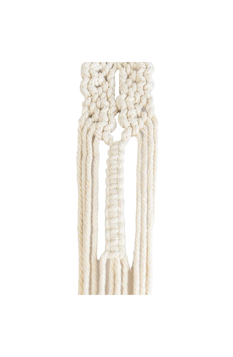 Foreside Home and Garden Macrame White Cotton Plant Hanger Rope 47", Alternate, color, White