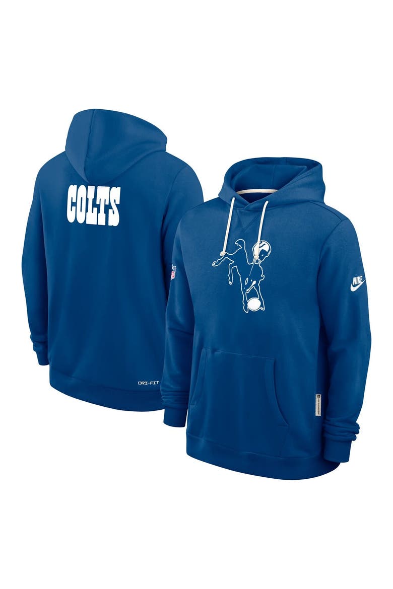Men's Nike Royal Indianapolis Colts Sideline Standard Issue Alt 2 Dri-FIT Hoodie, Alternate, color, Royal