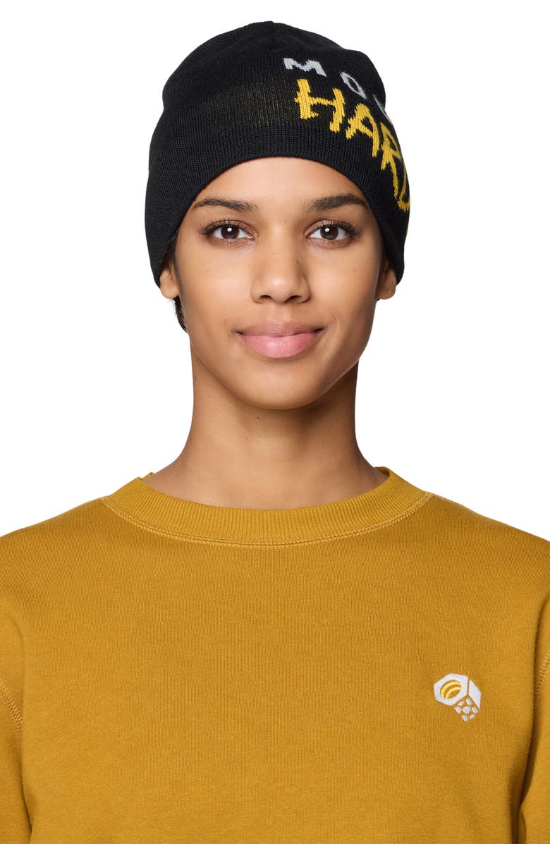 Mountain Hardwear Bridger Logo Beanie, Alternate, color, Black