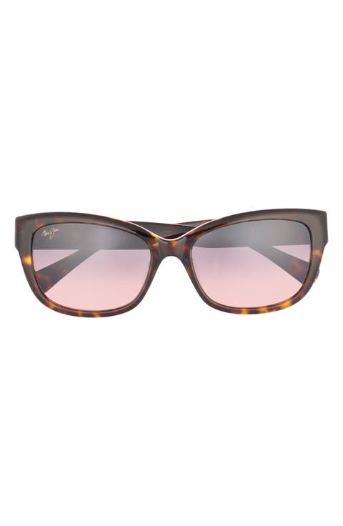 Plumeria 55mm Polarized Rectangular Sunglasses
