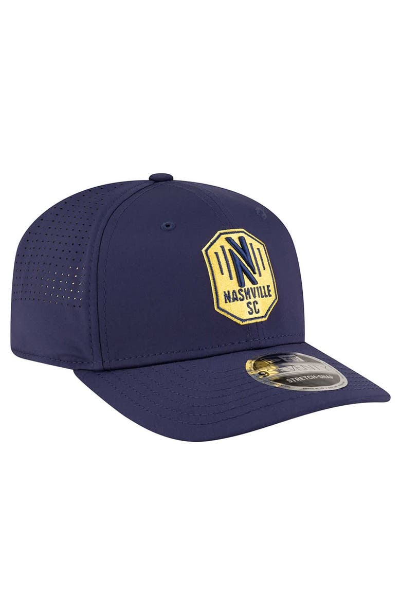 New Era Men's New Era Navy Nashville SC 9SEVENTY COOLERA Stretch-Snap Adjustable Hat, Alternate, color, 