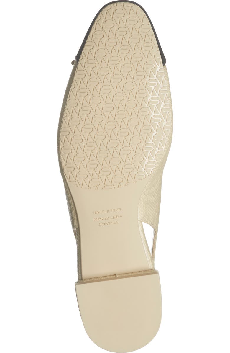 Stuart Weitzman Sleek Bow Slingback Flat, Alternate, color, Natural/ Black