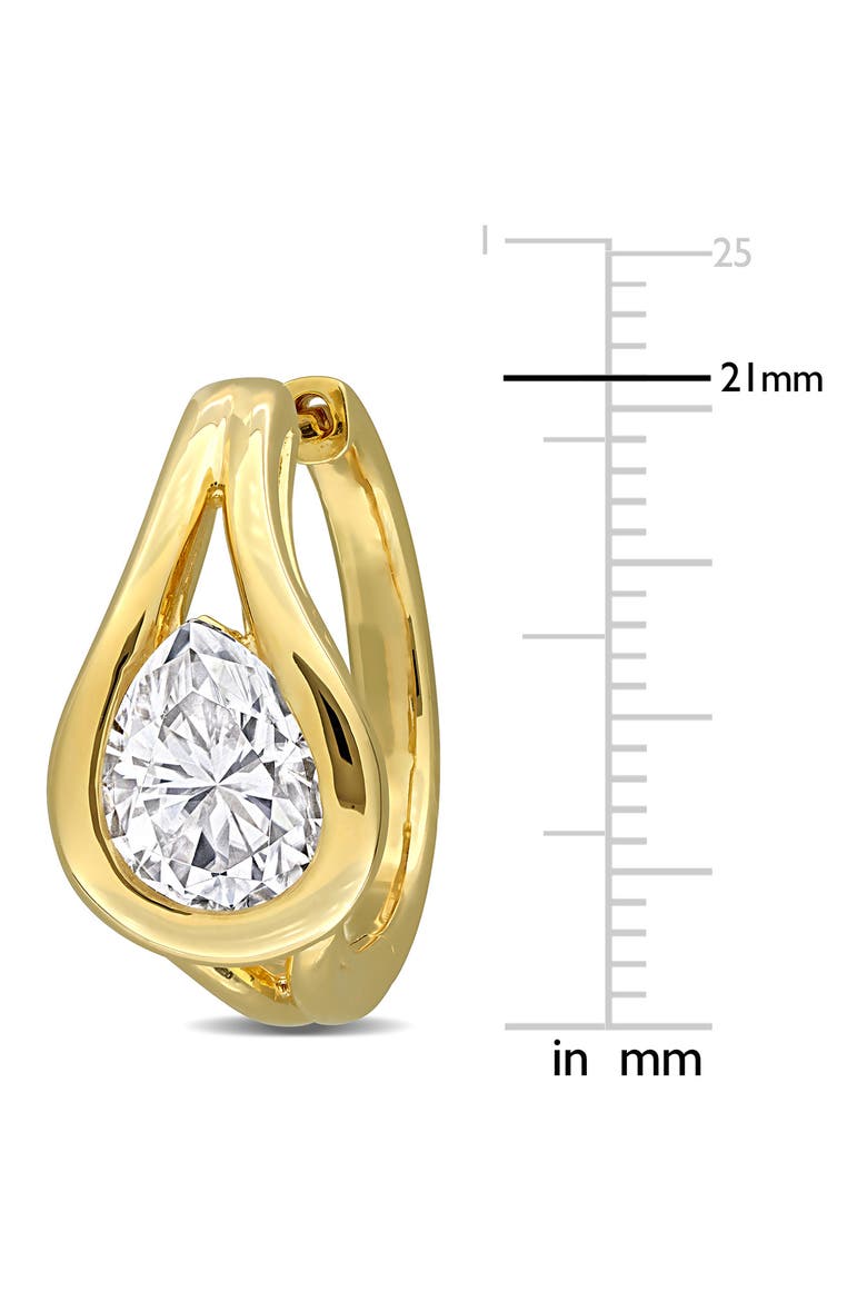 Created Moissanite Huggie Hoop Earrings, Alternate, color, GOLD