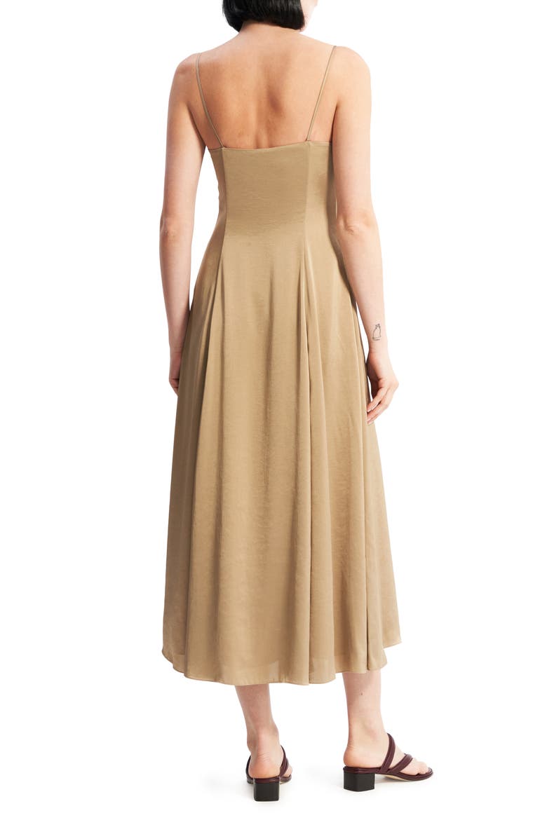 Cami Crushed Satin Dress, Alternate, color, MESA
