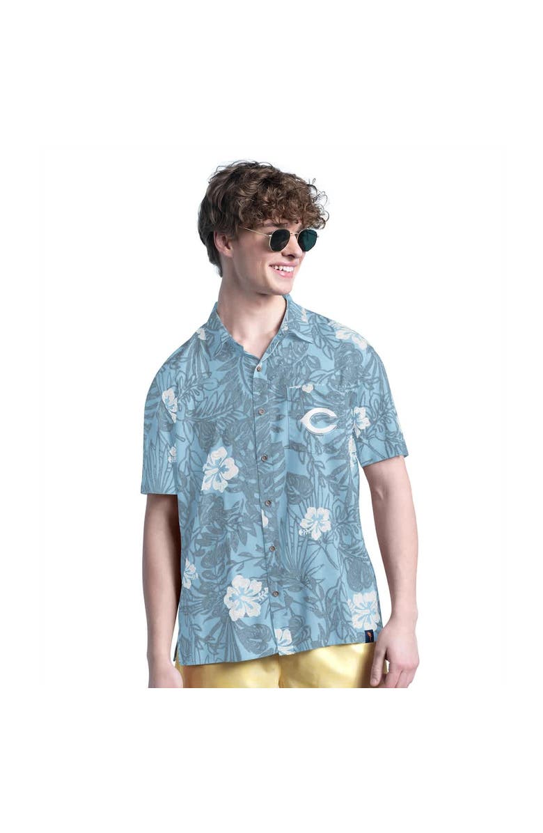Margaritaville Men's Margaritaville Blue Cincinnati Reds Palm Shade Party Button-Up Shirt, Main, color, Blue