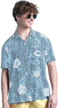 Margaritaville Men's Margaritaville Blue Cincinnati Reds Palm Shade Party Button-Up Shirt