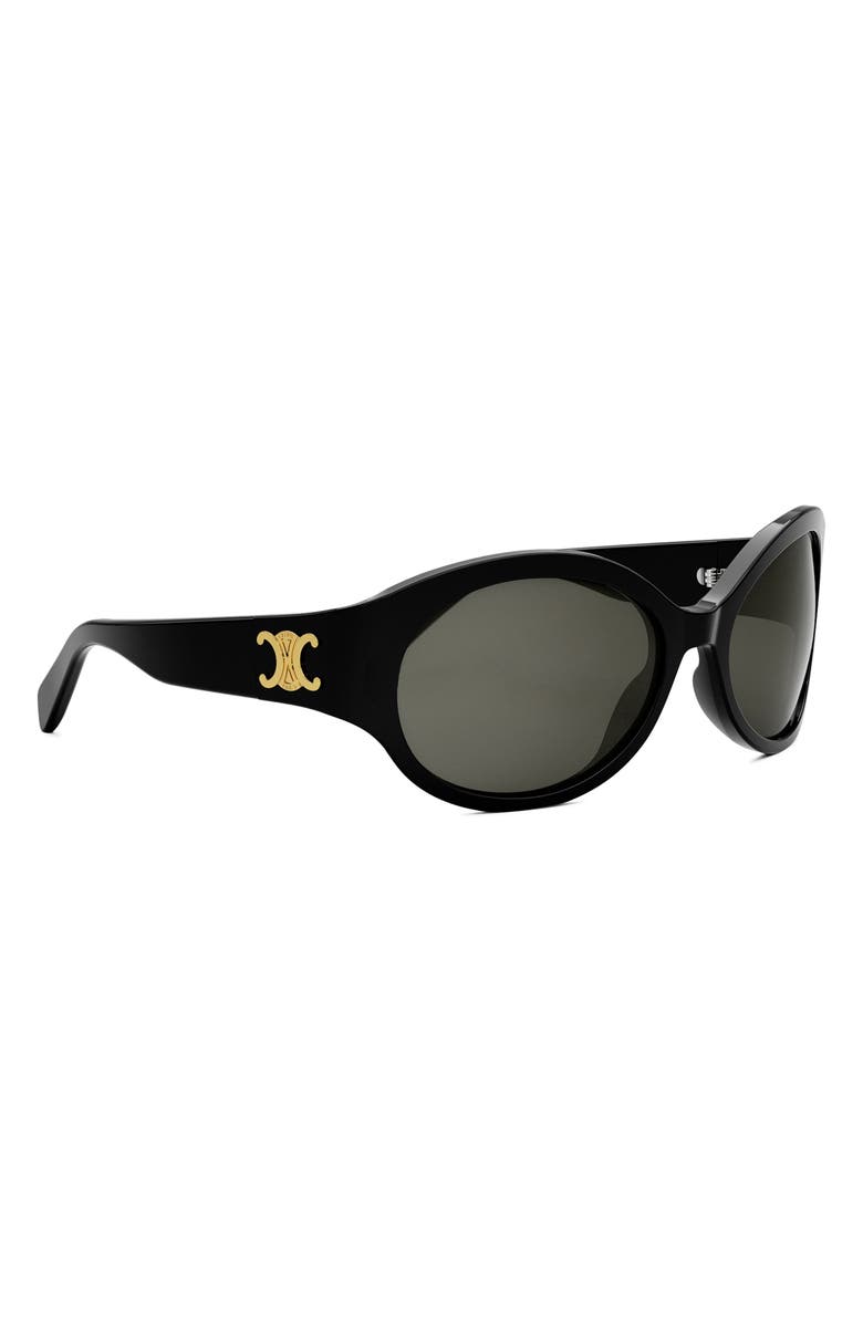 CELINE Triomphe Oval Sunglasses, Alternate, color,
