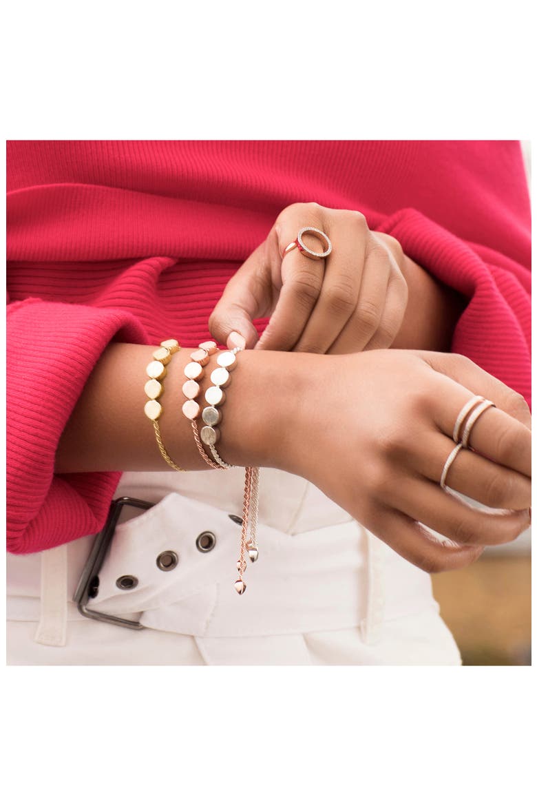 Linear Bead Friendship Bracelet, Alternate, color, SILVER