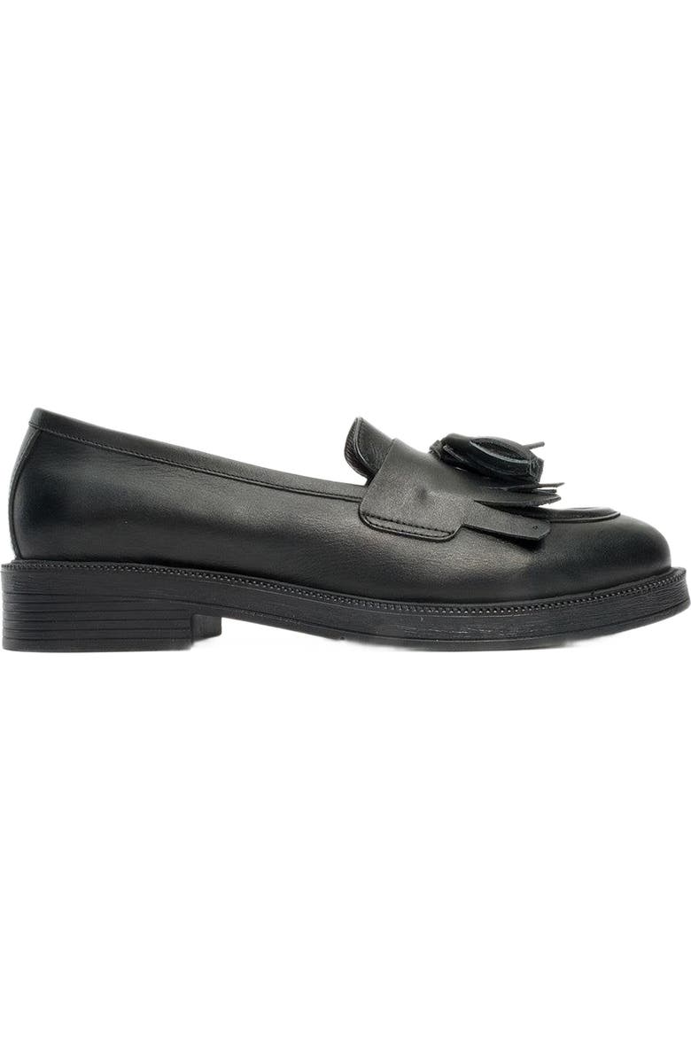 Forever & Always Shoes Milly Leather Tassel Loafer, Main, color, Black Leather