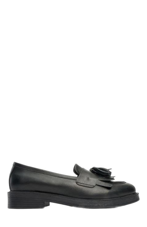 Milly Leather Tassel Loafer