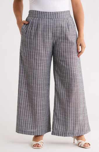 Renee C Tropical Print Wide Leg Pants