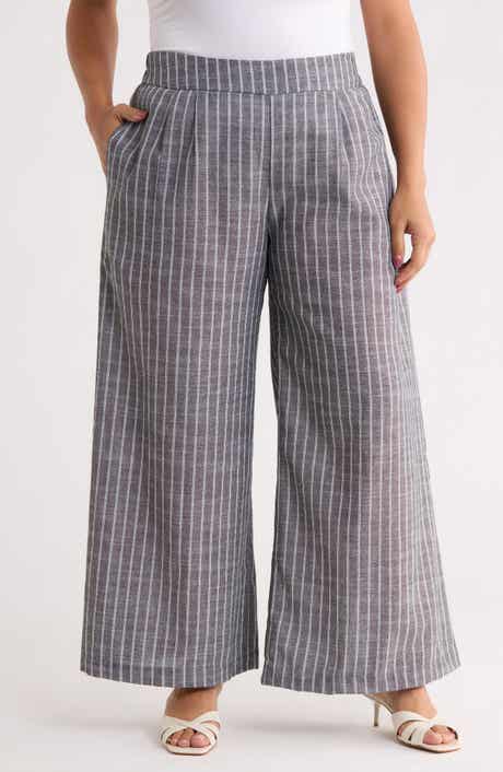 Renee C Tropical Print Wide Leg Pants