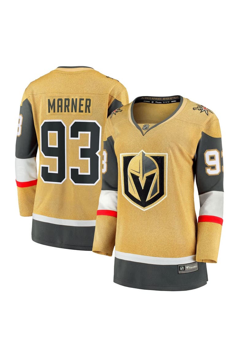Women's Fanatics Mitch Marner Gold Vegas Golden Knights Home Breakaway Jersey, Main, color, Gold