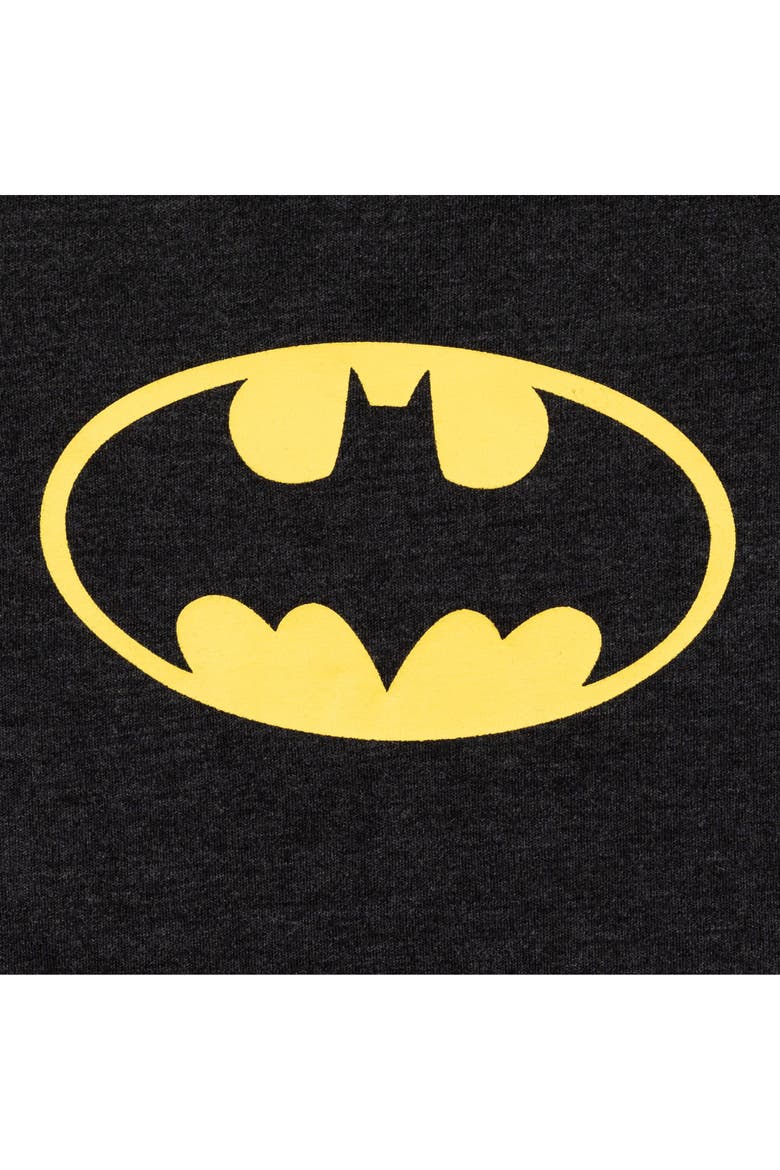 Justice League Batman 2-Piece Romper and Sun Hat Set, Alternate, color, Batman Charcoal Grey