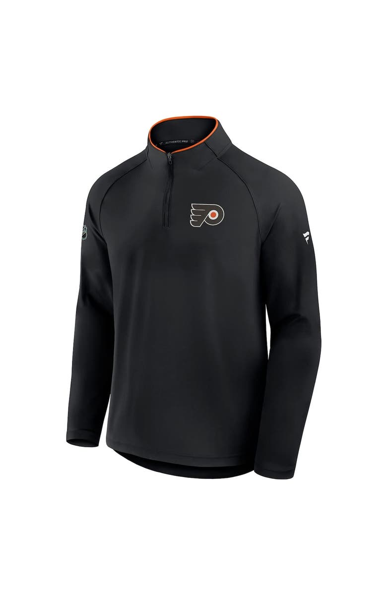 FANATICS Men's Fanatics Black Philadelphia Flyers Authentic Pro Rink Training Quarter-Zip Pullover, Alternate, color, Black